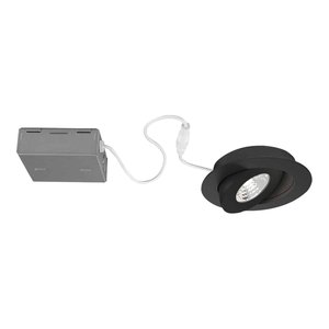 RECESSED LIGHT LED 4 IN 9W 4CCT SELECT 2700-3000-4000-5000K DIRECTIONAL 360 MATTE BLACK
