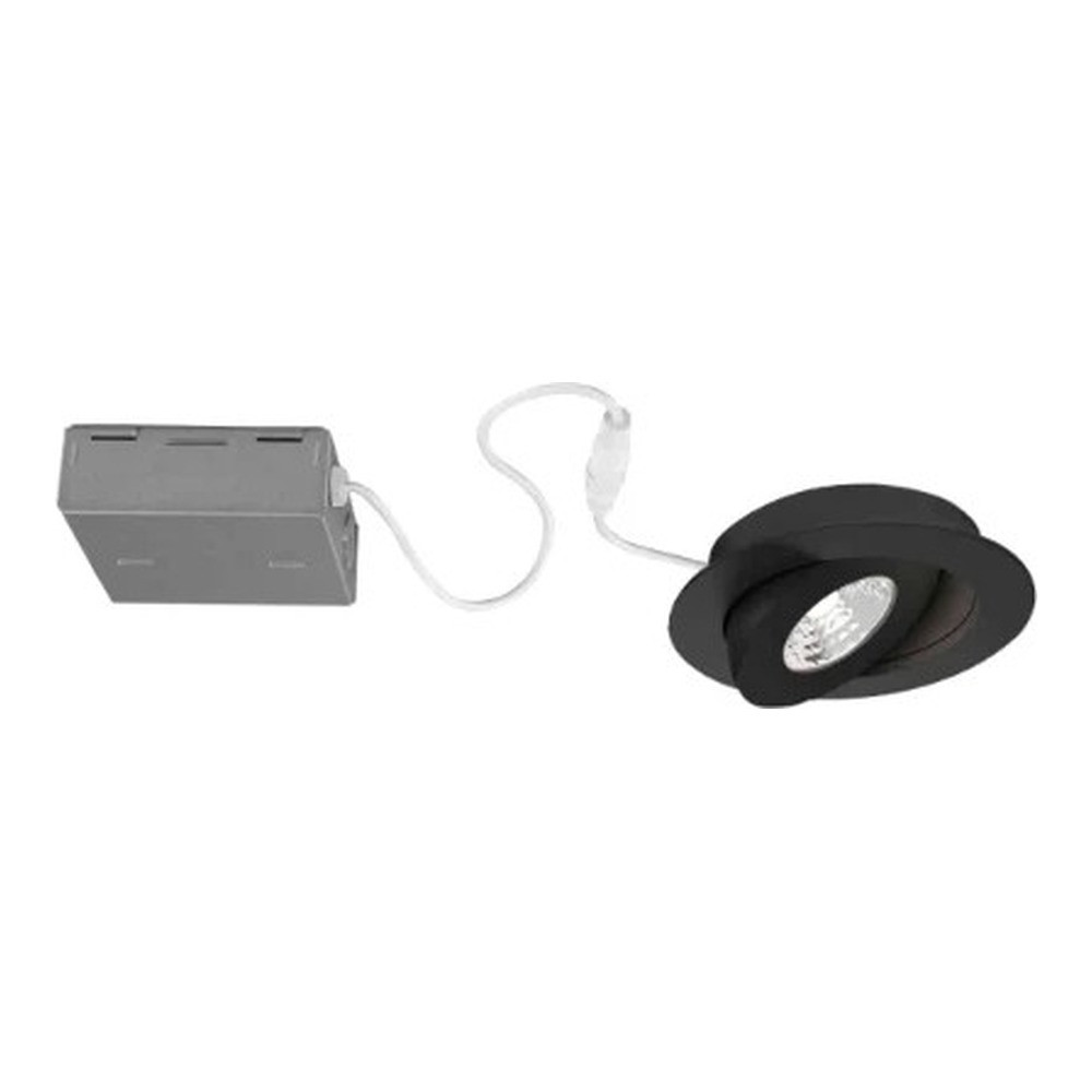 4" 9W 4CCT Select 2700-3000-4000-5000K 360° Directional LED Recessed Light Matte Black