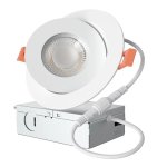 4" Directional 5CCT Pro LED Recessed Light Wet Location Airtight Matte White