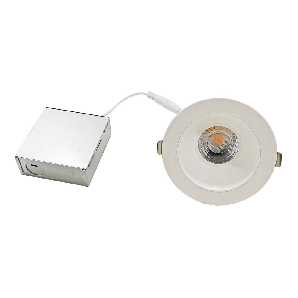 RECESSED LIGHT LED 4 IN ANTI-GLARE DAMP LOCATION 1000 LUMENS 3000K MATTE WHITE