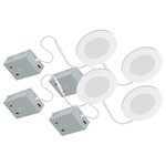 4-PACK RECESSED LIGHT LED 4 IN 5CCT WET LOCATION RING 2200K MATTE WHITE