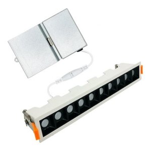10-Spot Rectangle Bar LED Recessed 3000K Matte White