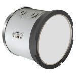 Split Downlight 4" 20-15-10W 120-347V 30-40-50K Silver frost dim 0-10V