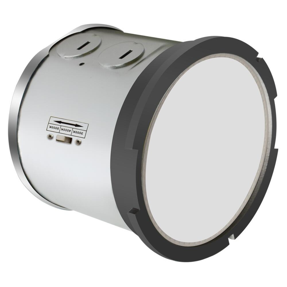 Split Downlight 4" 20-15-10W 120-347V 30-40-50K Silver frost dim 0-10V