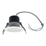 SPLIT DOWNLIGHT 4\" 15-12-9W 120-347V 27-30-35-40-50K WHITE FROST DIMMABLE TRIAC & 0-10V