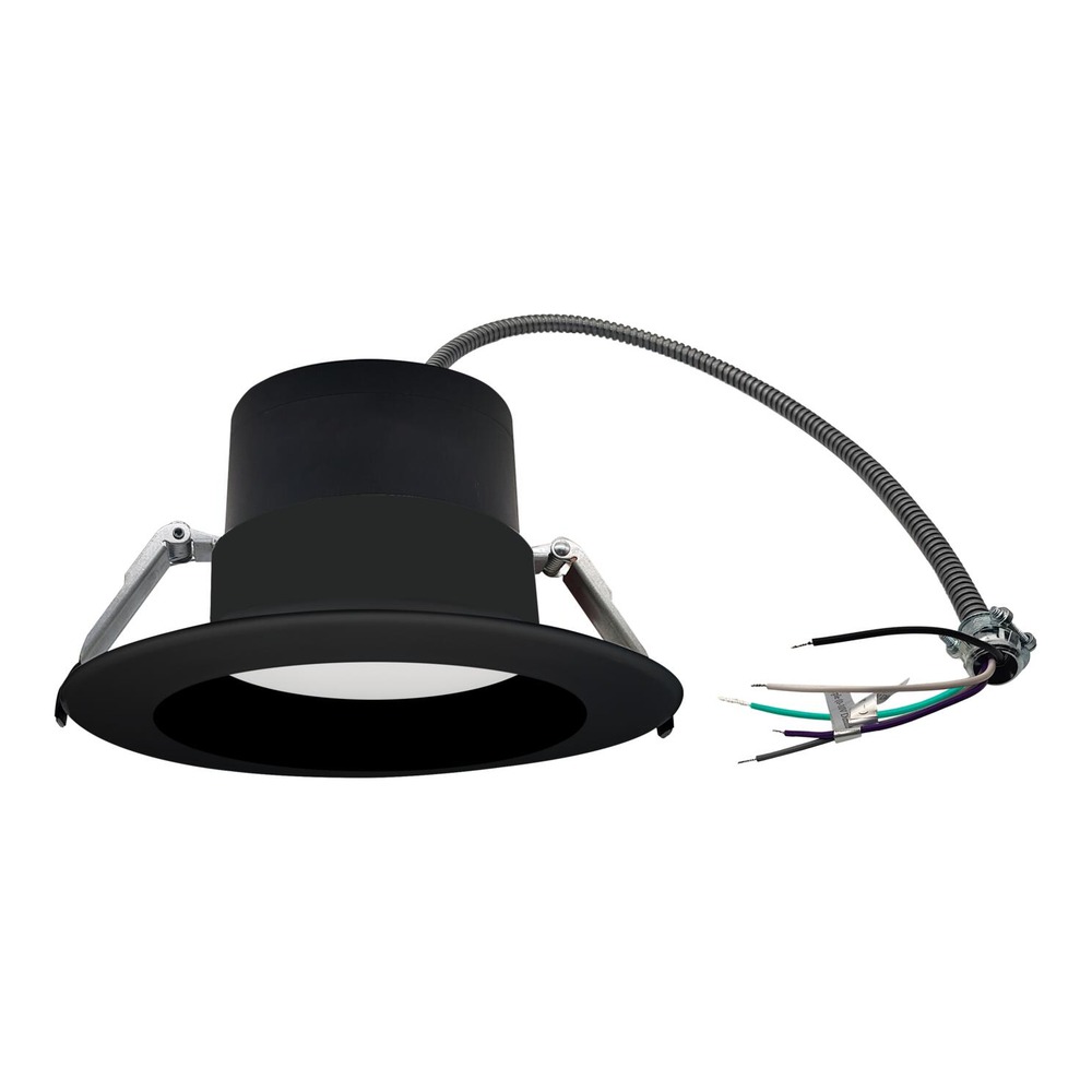 SPLIT DOWNLIGHT 6" 25-20-15W 120-347V 27-30-35-40-50K BLACK FROST DIMMABLE TRIAC & 0-10V