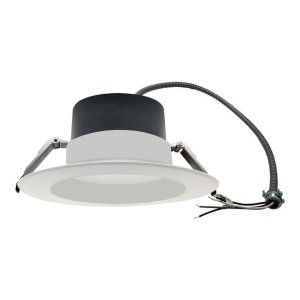 Split Downlight 8\" 30-25-20W 120-347V 27-30-35-40-50K white frost dimmable TRIAC & 0-10V