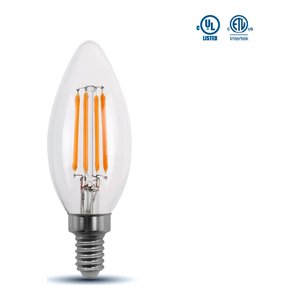 E12 LED FILAMENT 4W - 400LMN - 3000K - DIMMABLE