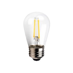 S11 - E26 BASE, LED DECORATIVE BULB, 120V AC, 1W, WARM WHITE 2700K, DIMMABLE, E26 BASE, GLASS, 40MM FROSTED GLOBE, ETL APPROVED