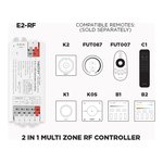 E2-RF 2 IN 1 RF LED CONTROLLER (SINGLE COLOR AND CCT ADJUSTABLE WHITE) 1 TO 8 ZONES SELF REPEATING
