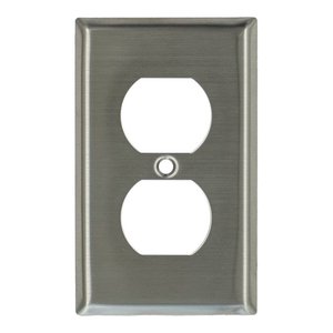 8421-SS - DUPLEX COVER PLATE | STAINLESS STEEL | 1 GANG