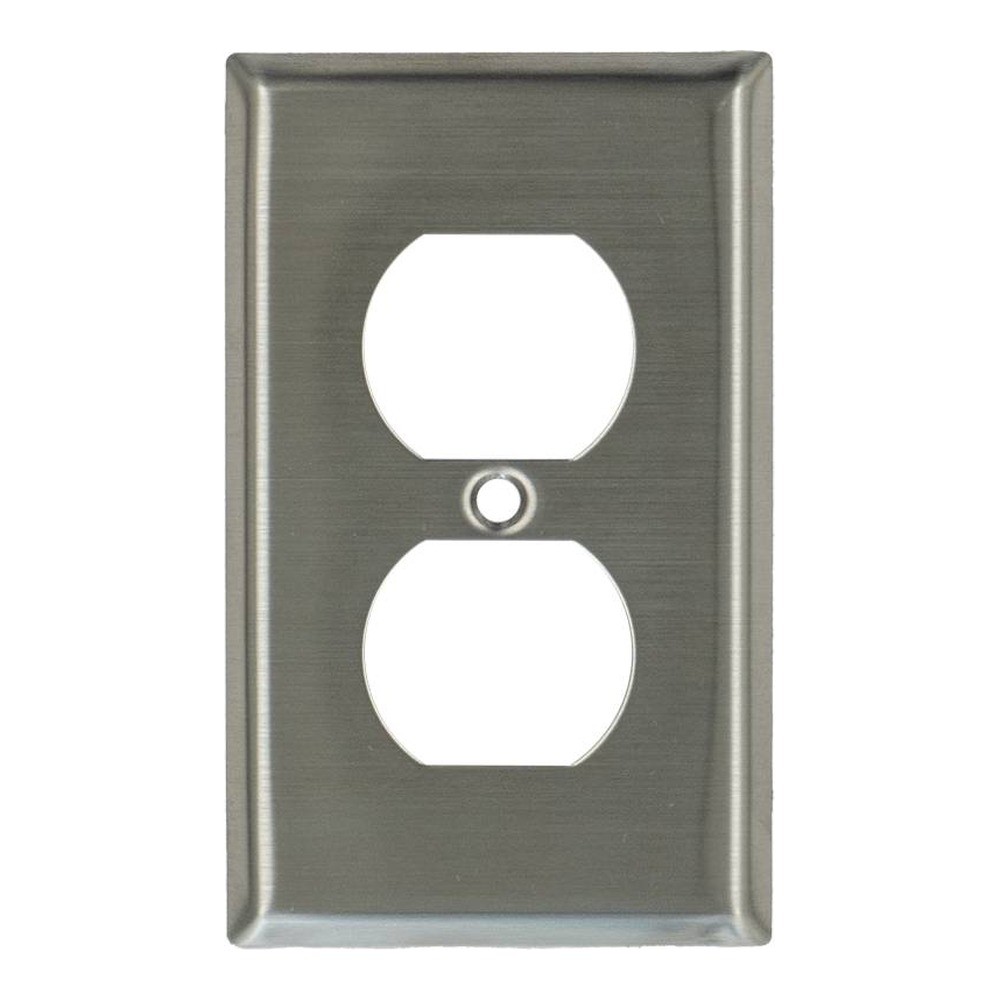 8421-SS - DUPLEX COVER PLATE | STAINLESS STEEL | 1 GANG