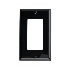 Decorator Wallplate - 1 Gang - Black - Plastic - V2