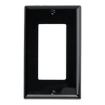 DECORATOR WALLPLATE | 1 GANG | BLACK | PLASTIC | V2