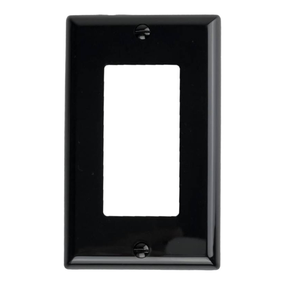 DECORATOR WALLPLATE | 1 GANG | BLACK | PLASTIC | V2