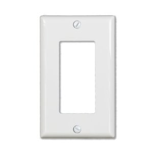 Decorator Wallplate - 1 Gang - White - Plastic - V2