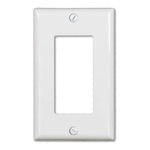 DECORATOR WALLPLATE | 1 GANG | WHITE | PLASTIC | V2