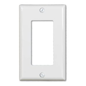 DECORATOR WALLPLATE | 1 GANG | WHITE | PLASTIC | V2