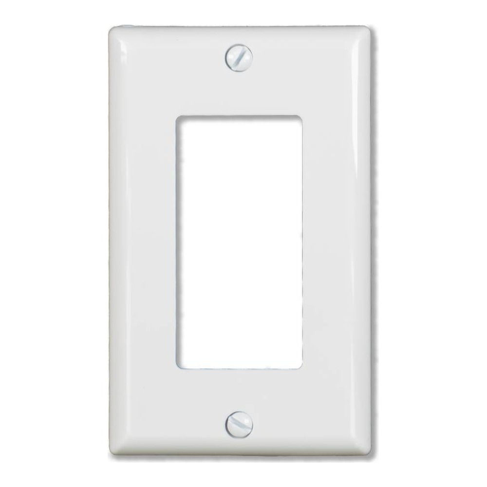 DECORATOR WALLPLATE | 1 GANG | WHITE | PLASTIC | V2