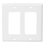 DECORATOR WALLPLATE | 2 GANG | WHITE | PLASTIC | V2