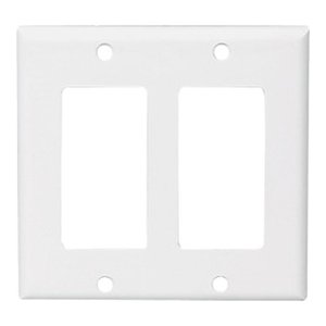 DECORATOR WALLPLATE | 2 GANG | WHITE | PLASTIC | V2