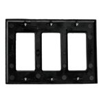 DECORATOR WALLPLATE | 3 GANG | BLACK | PLASTIC | V2