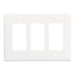 DECORATOR WALLPLATE | 3 GANG | WHITE | PLASTIC | V2
