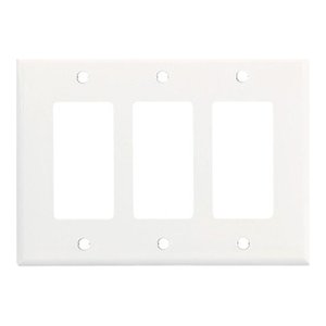DECORATOR WALLPLATE | 3 GANG | WHITE | PLASTIC | V2
