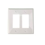Plaque Murale Taille Moyenne Décorateur - 2 Gang - Blanc - Plastique - 20/Boîte