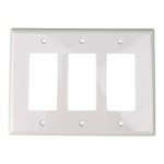 Plaque Murale Taille Moyenne Décorateur - 3 Gang - Blanc - Plastique - 20/Boîte