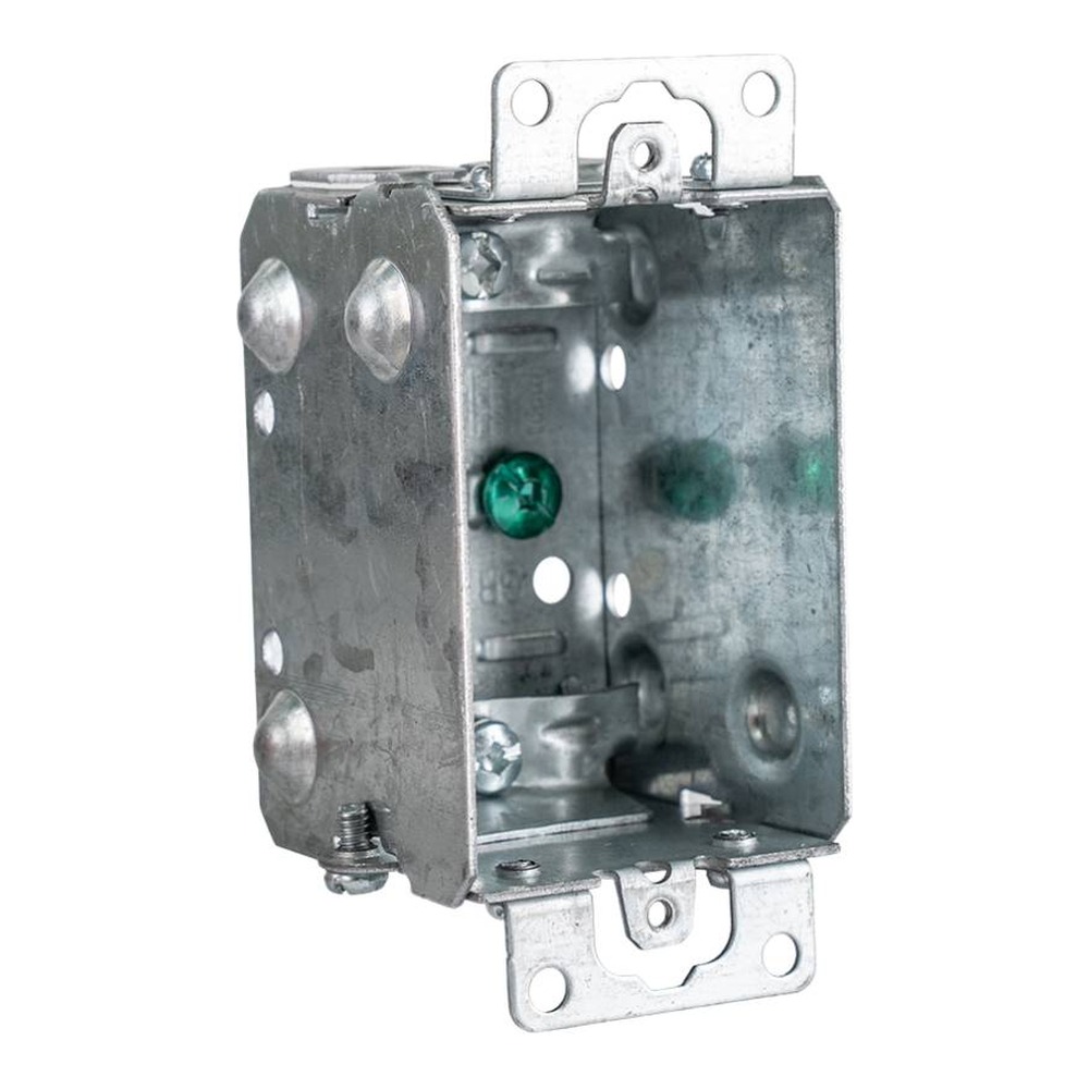 1102-L - GANGABLE BOX WITH EARS AND NMD CLAMP 10 CU.IN