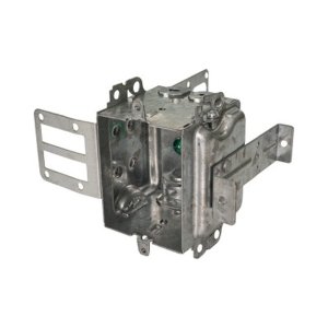 1204-LSSAXHV - High Voltage Steel Stud Mount Box with Armored Cable Clamp 16 cu.in