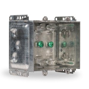 2304-LH-2 - 2 1/2" Deep Box - 2 Gang w/Positioning Tabs & Clamps 20/box