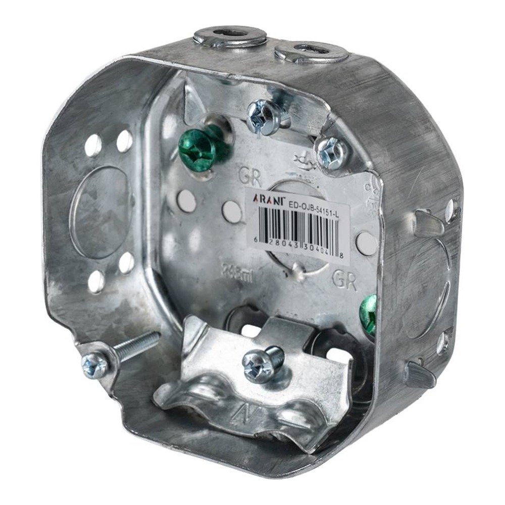 54151-L - OCTAGONAL BOX WITH NMD CLAMPS 15 CU.IN