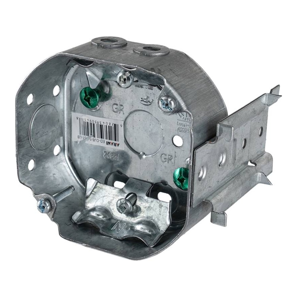 54151-LB - SIDE BRACKET MOUNT OCTAGONAL BOX WITH NMD CLAMP 15 CU.IN