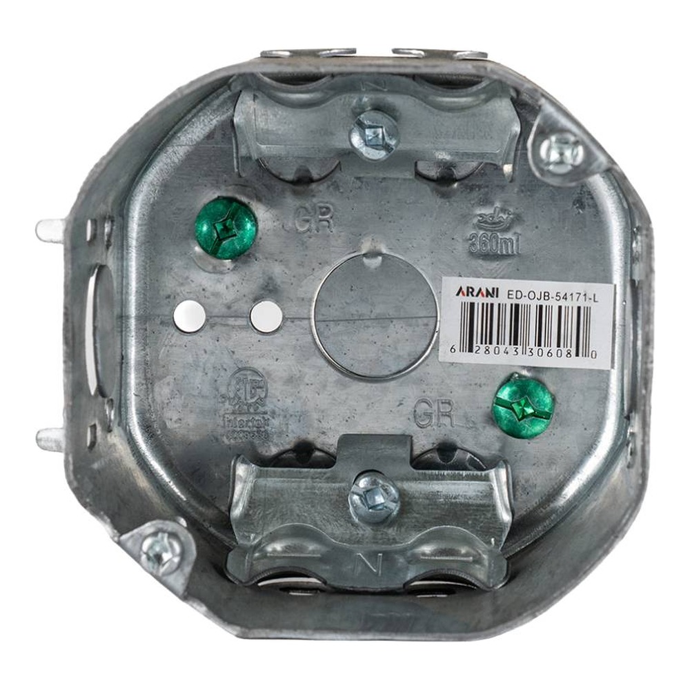 54171-L - OCTAGONAL BOX WITH NMD CLAMPS 21 CU.IN