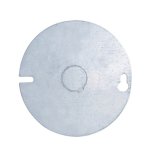 54C6 - Couvercle métallique octogonal vierge avec découpe centrale 1/2"