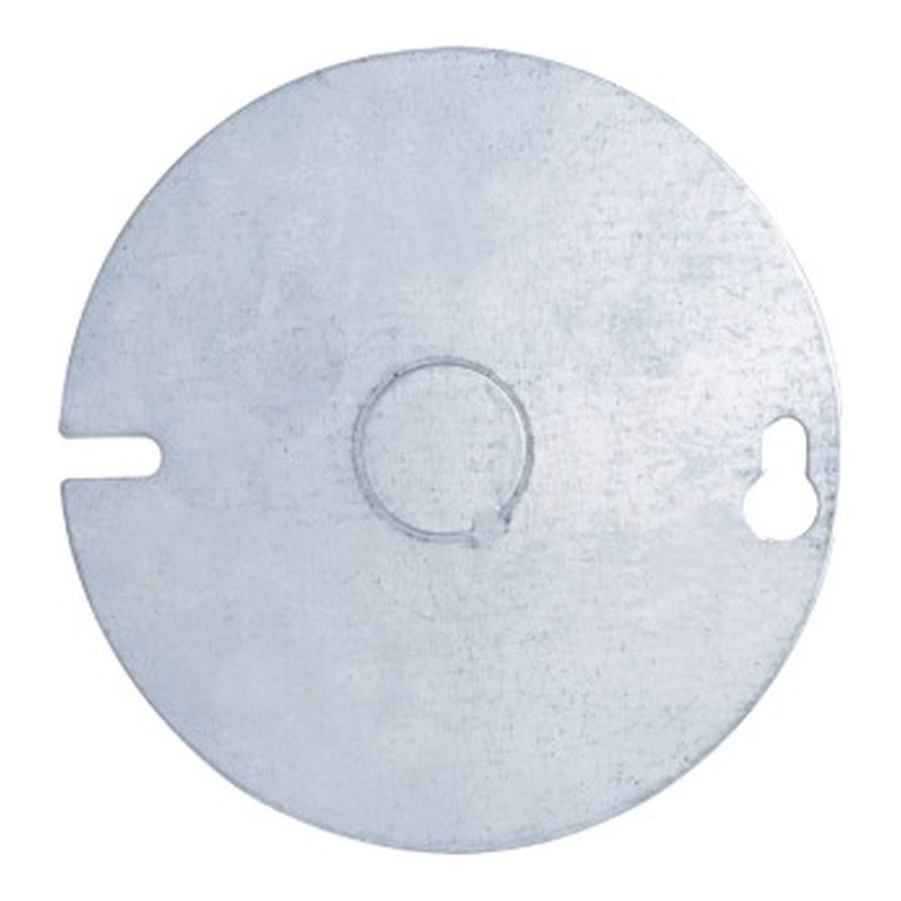 54C6 - OCTAGONAL BLANK METALLIC COVER WITH 1/2” CENTER KNOCKOUT
