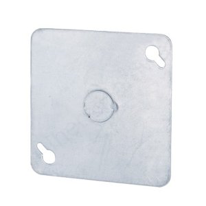 52C6 - Blank 4’’ Metallic Box Cover with 1/2” Center Knockouts
