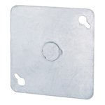 52C6 - BLANK 4’’ METALLIC BOX COVER WITH 1/2” CENTER KNOCKOUTS