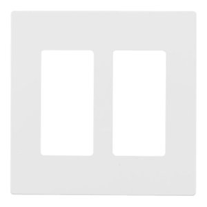 SCREWLESS WALL PLATE 2 GANG (WHITE)