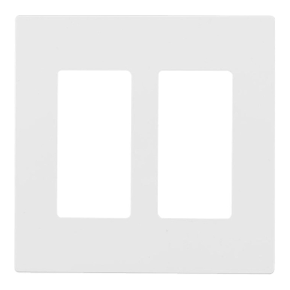 SCREWLESS WALL PLATE 2 GANG (WHITE)