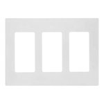 SCREWLESS WALL PLATE 3 GANG (WHITE)