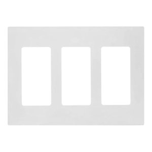 SCREWLESS WALL PLATE 3 GANG (WHITE)