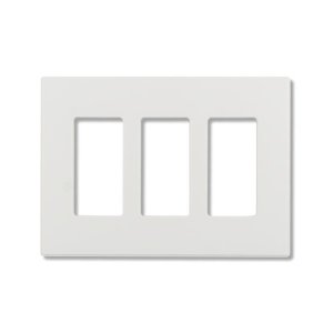 Decorator Wallplate - 3 Gang - Screwless - White - Plastic - V2