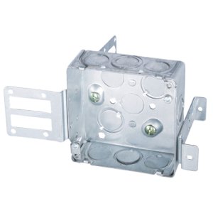 52151-KSSX - 4’’ Square Shallow Steel Stud Mount Junction Box 21 cu.in