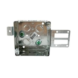 52171-KSSX-1 - 4’’ Square Double Drywall Steel Stud Mount Junction Box 30 cu.in