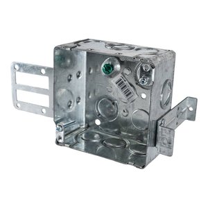 52171-KSSX-1 - 4’’ SQUARE DOUBLE DRYWALL STEEL STUD MOUNT JUNCTION BOX 30 CU.IN