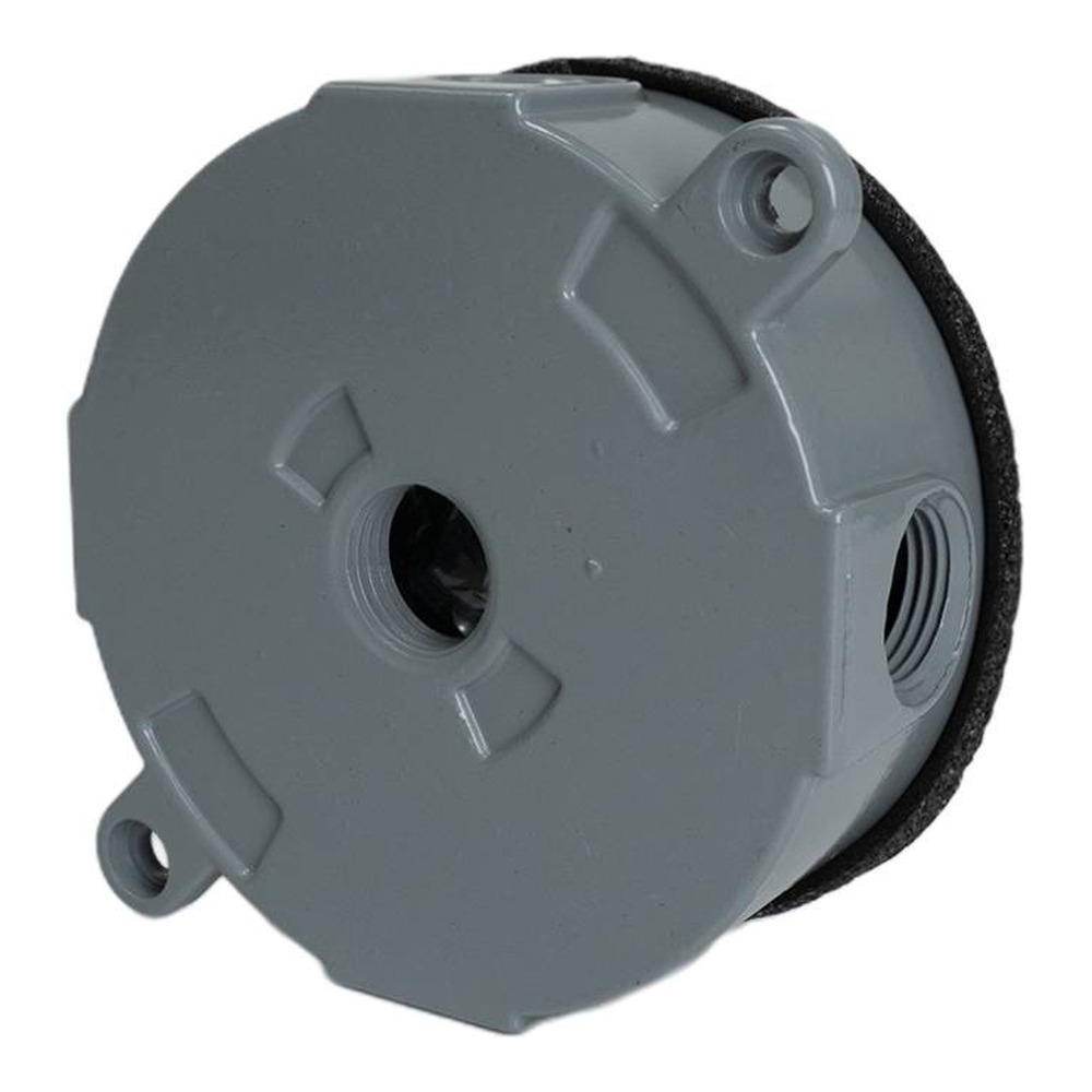 DIE-CAST ALUMINUM WEATHERPROOF OCTAGONAL JUNCTION BOX - 16 CU. IN.
