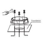 ENSEMBLE DE BOULONS D'ANCRAGE POUR BOLLARD (3 BOULONS AVEC GABARIT DE POSE)